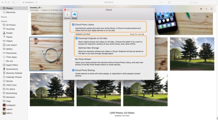 turn on iCloud Photo Library on a Mac